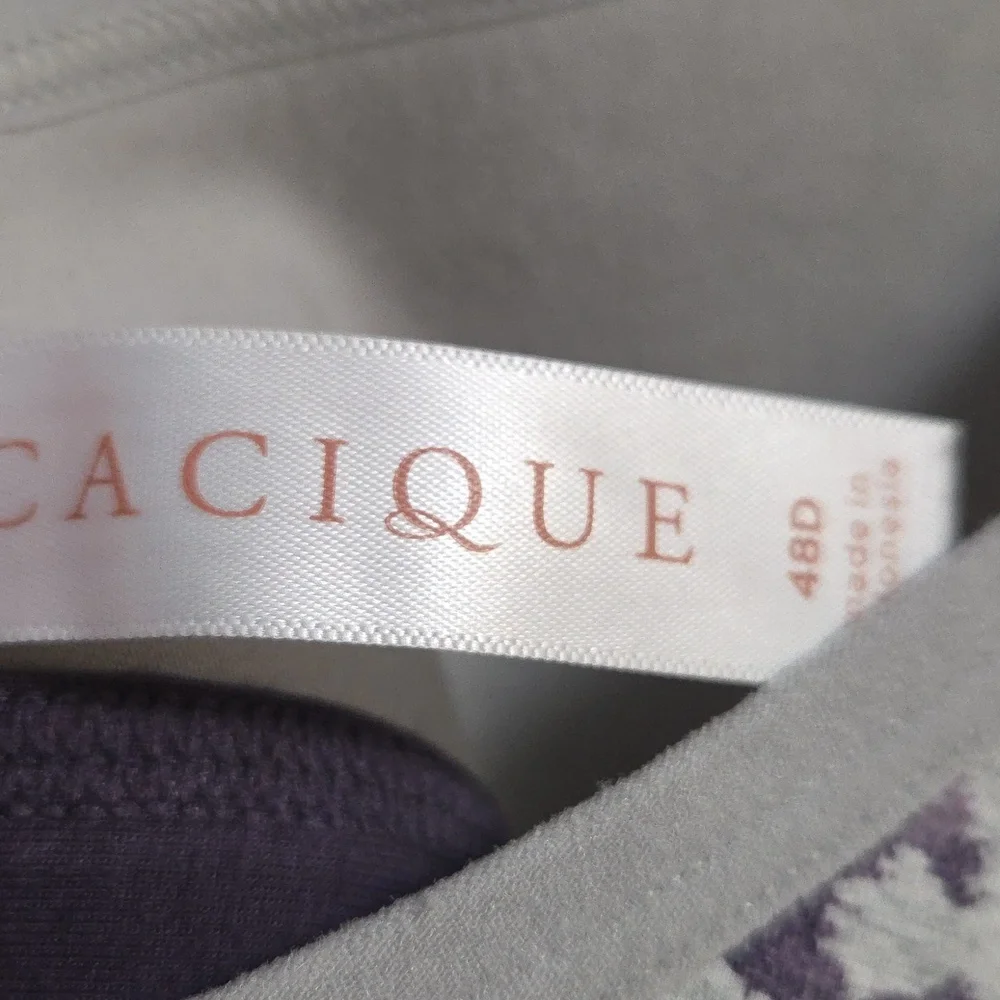 Cacique Lavender Leopard Print Wireless Bra